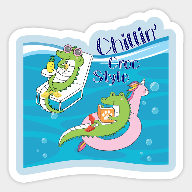 Chillin' Croc Style Sticker by Mama_Baloos_Place